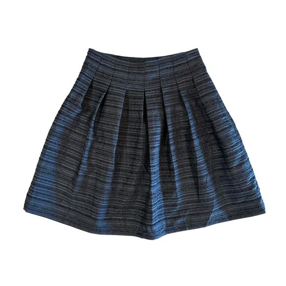 NWT Talbots Black Pleated Full Knee Length Shimmer Skirt Women’s Size 8 NEW $139 - Picture 2 of 11